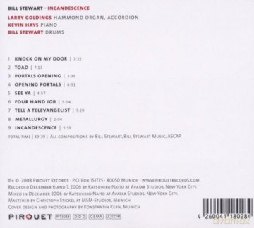 Bill Stewart (L. Goldings, K. Hays): Incandescence [CD]