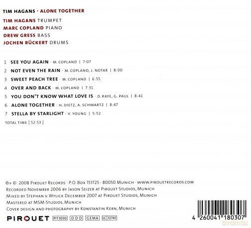 Tim Hagans (M. Copland, D. Gress, J. Rückert): Alone Together [CD]