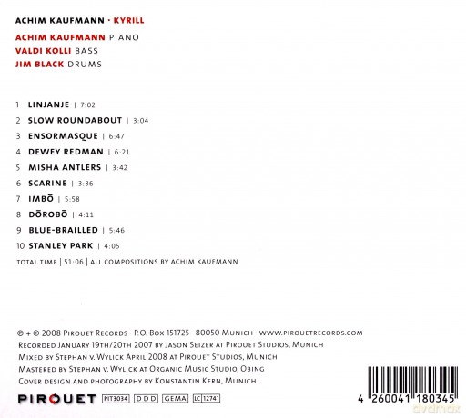 Achim Kaufmann (V. Kolli, J. Black): Kyrill [CD]