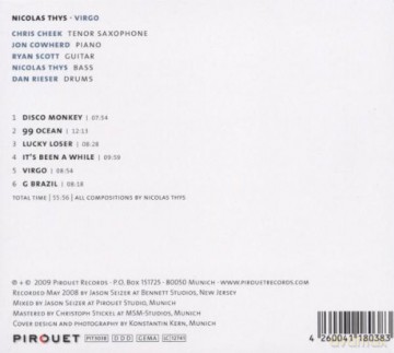Nicolas Thys (C. Cheek, J. Cowherd, R. Scott, D. Rieser): Virgo [CD]