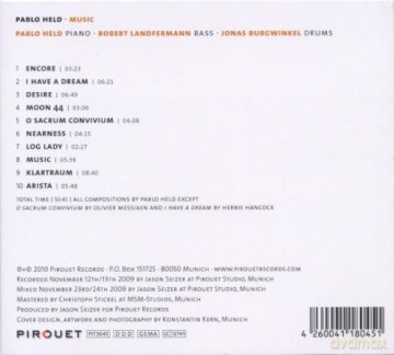 Pablo Held (R. Landfermann, J. Burgwinkel): Music [CD]