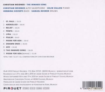 Christian Weidner  (C. Vallon, H. Sieverts, S. Rohrer): The Inward Song [CD]