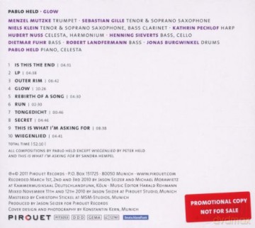 Pablo Held (W. Mutzke, S. Gille, N. Klein, K. Pechlof, H. Nuss, H. Sieverts, D. Fuhr, R. Landfermann, J. Burgwinkel): Glow [CD]
