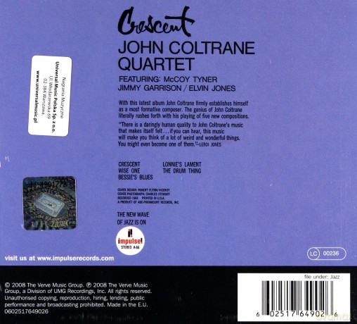 John Coltrane: Crescent (digipack) [CD]