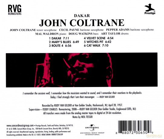 John Coltrane: Darkar (RVG) [CD]