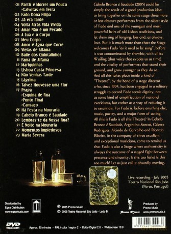 Fado: Santos, Argentina / Rodrigues, Celeste / De Carvalho, Alcindo / Ribeiro, Ricardo: Cabelo Branco e Saudade [DVD]