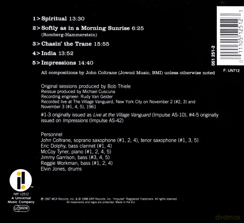 John Coltrane: Live At The Village/Intl. Version [CD]