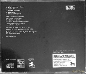 John Coltrane: Lush Life [CD]