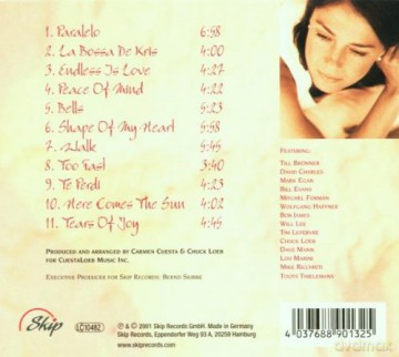 Cuesta, Carmen (C. Loeb, T. Brönner, T. Thielemans, B. James, M. Egan, V. Colaiuta, M. Forman): Peace of Mind [CD]