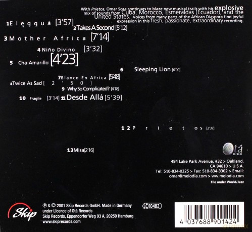 Omar Septet Sosa (E. Kavee, G. Brennan, S. Brown, G. Ovalles, W. Power, M. Galarraga): Prietos [CD]