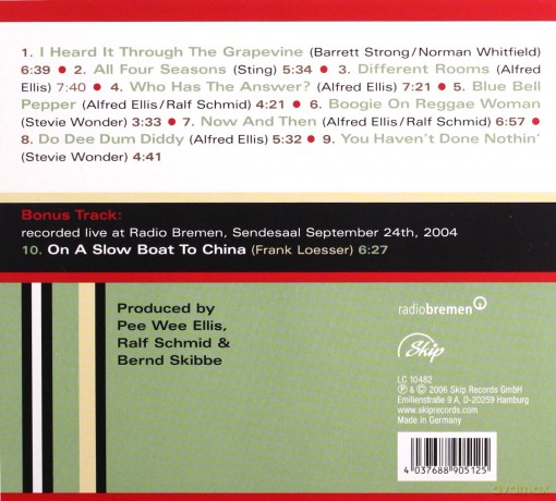 Ellis, Pee Wee (J. Kraus, J. Gallardo, R. Schmid, M. Scales, C. Diener, T. Krill, B. Darouiche): Different Rooms [CD]
