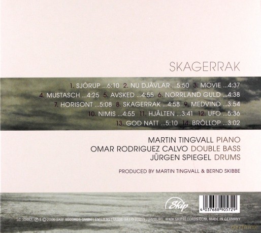 Tingvall Trio (M. Tingvall, O.R. Calvo, J. Spiegel): Skagerrak [CD]
