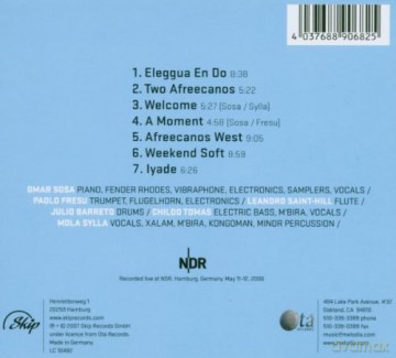 Omar Sosa (P. Fresu, L. Saint-Hill, J. Barreto, C. Thomas, M. Sylla): Promise [CD]