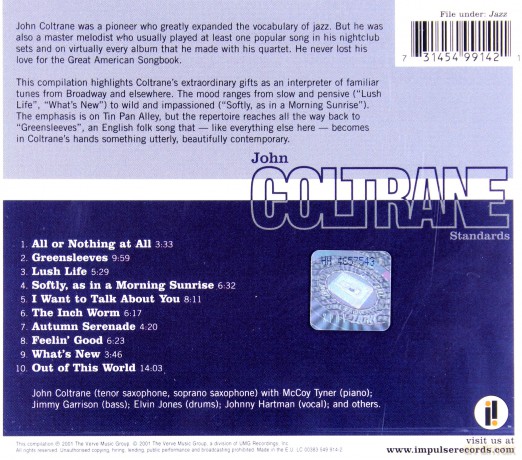 John Coltrane: Standards [CD]