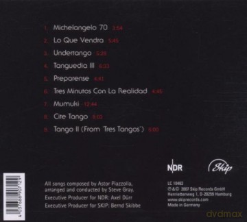 NDR Big Band: Plays Piazzolla (arranged and conducted by Steve Gray) [CD]