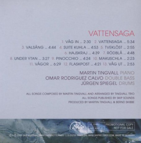 Tingvall Trio (M. Tingvall, O.R. Calvo, J. Spiegel): Vattensaga [CD]