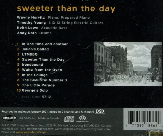 Horvitz, Wayne (Timothy Young, Keith Howe, Andy Roth): Sweeter Than the Day [SACD]