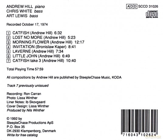 Hill, Andrew Trio (C. White, A. Lewis): Invitation [CD]