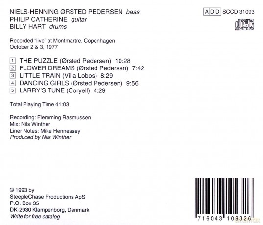 NHOP Trio Pedersen (P. Catherine, B. Hart): Trio 2 [CD]