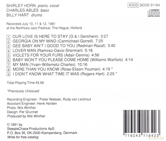 Shirley Trio Horn (C. Ables, B. Hart): Violets for Your Furs [CD]