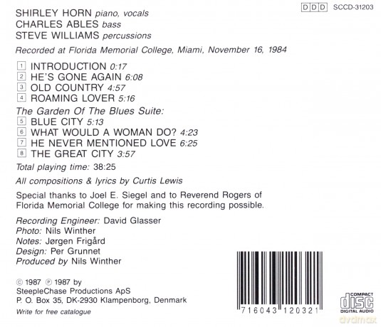 Shirley Trio Horn (C. Ables, S. Williams): The Garden of the Blues [CD]