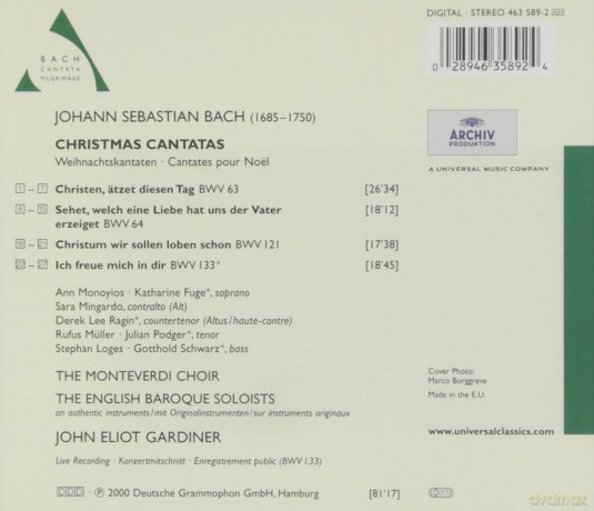 John Gardiner: Bach: Christmas Cantata [CD]