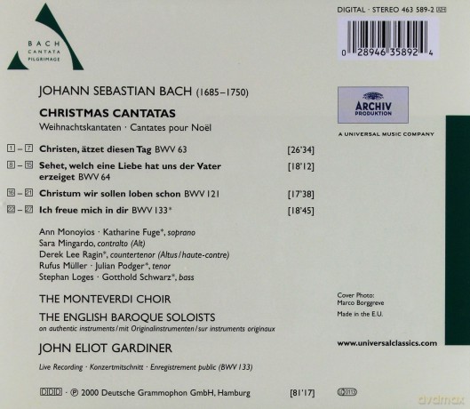 John Gardiner: Bach: Christmas Cantata [CD]