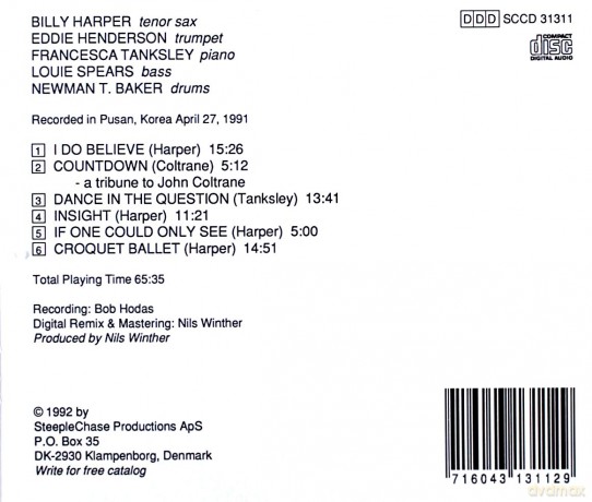 Harper, Billy Quintet (E. Henderson, F. Tanksley, L. Spears, N. Baker): Live on Tour in the Far East vol. 1 [CD]