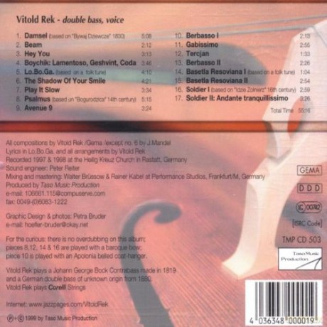 Vitold Rek (double bass solo): Bassfiddle alla polacca [CD]