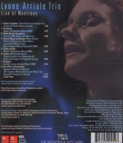 Arriale, Lynne Trio (J. Anderson, S. Davis): Live at the Montreux Jazz Festival 99 [CD]