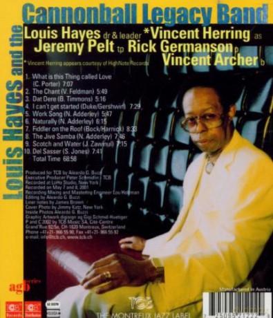 Louis Hayes (V. Herring, J. Pelt, R. Germanson, V. Archer): Cannonball Legacy Band [CD]