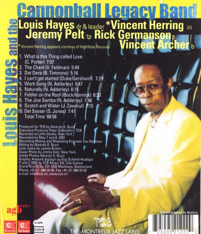 Louis Hayes (V. Herring, J. Pelt, R. Germanson, V. Archer): Cannonball Legacy Band [CD]