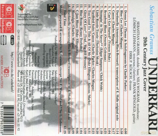 Gramss, Sebastian Underkarl (N. Wogram, L. Lehmann, F. Wingold, D.P. Kölsch): 20th Century Jazz Cover [CD]