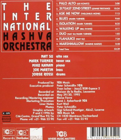 International Hashva Orchestra (N. Su, M. Turner, M. Kanan, J. Martin, J. Rossi): Intl. Hashva Orchestra [CD]