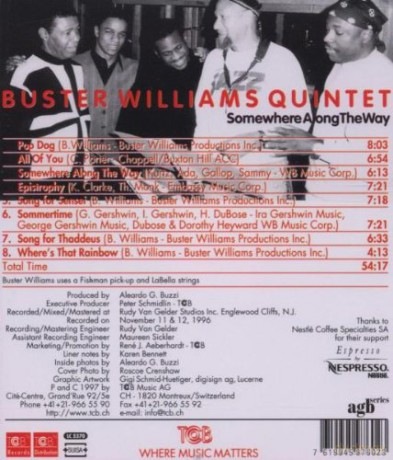 Buster Quintet Williams (G. Bartz, C. McKinney, S. Harris, L. White): Somewhere Along the Way [CD]