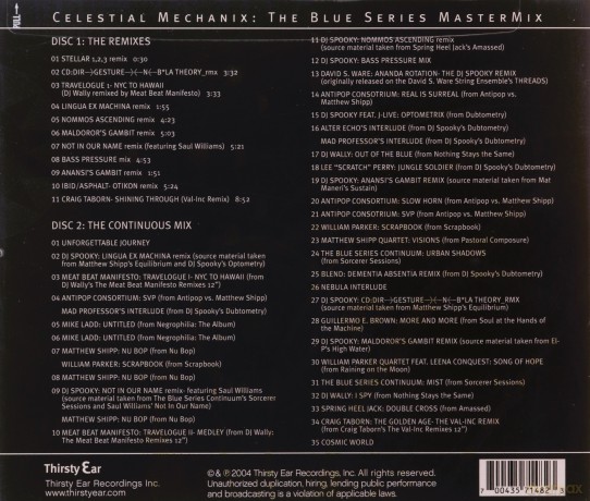 DJ Spooky That Subliminal Kid: Celestial Mechanix: The Blue Series MasterMix [2CD]
