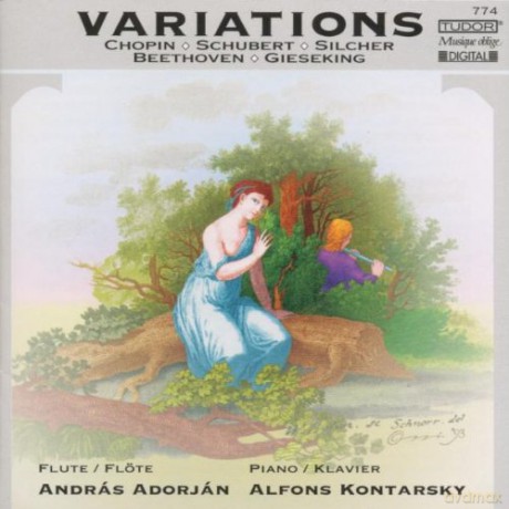 Chopin, Schubert, Silcher, Beethoven, Gieseking: Variations: Andras Adorjan -fl, Alfons Kontarsky - p [CD]