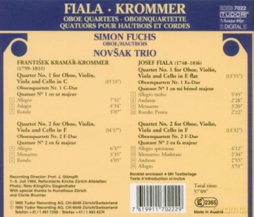 Krommer Fiala: Oboe Quartets: Simon Fuchs - oboe, Novsak Trio [CD]
