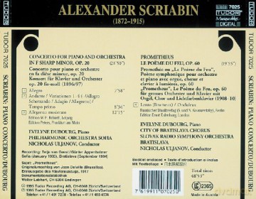 Scriabin, Alexander: Piano Concerto, Prometheus: Evelyne Dubourg - piano [CD]