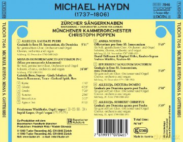 Haydn, Michael: Missa in Honorem Sancti Gotthardi in C, 4 Graduals, Amina Nostra: Gabriela Bone, Gisela Schubert, Ioannis Ikonomou, Gaerhard Späth, Zürcher Sängerknaben [CD]