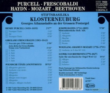 Purcell, Frescobaldi, Haydn, Mozart, Beethoven: Georges Athanasiades an der Grossen Festorgel Stiftsbasilika Klosterneuburg [CD]