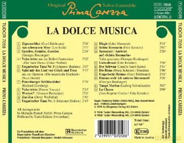 Prima Carezza: Original Salon Ensemble: La Dolce Musica [CD]