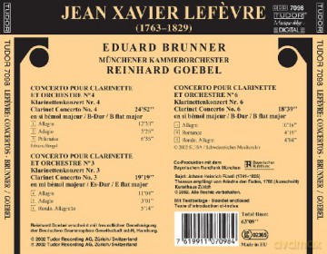 Lefevre: Clarinet Concertos: Eduard Brunner, Münchener Kammerorchester [CD]
