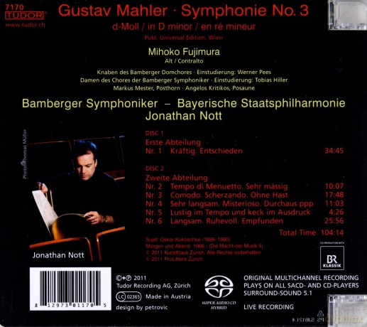 Mahler, Gustav: Symphonie No. 3: Mihoko Fujimura, Bamberger Symphoniker, J. Nott / Live reording [2SACD]