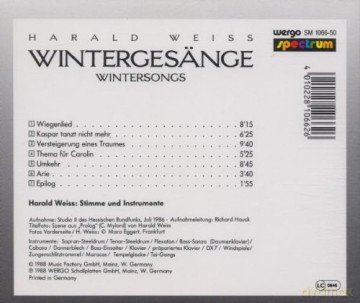 Harald Weiss: Wintergesänge [CD]