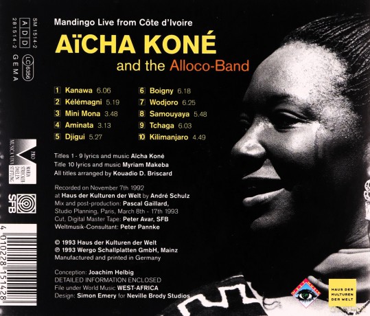 Aicha Kone and The Alloco-Band: Mandingo Live from Cote d'Ivoire [CD]