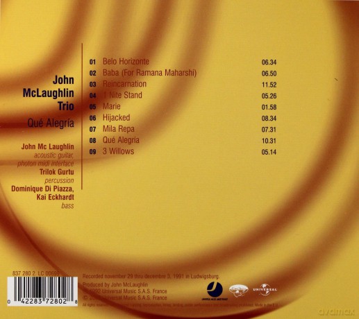 John Mclaughlin: Que Alegria [CD]