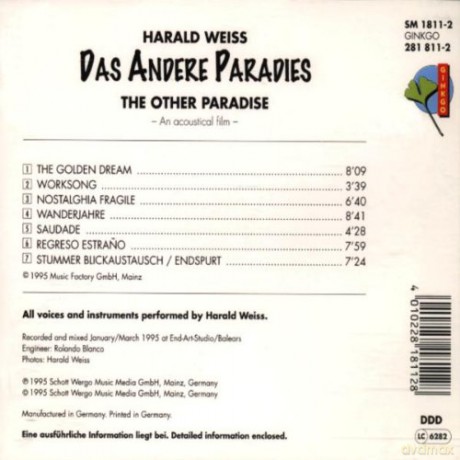 Harald Weiss: Das Andere Paradies [CD]