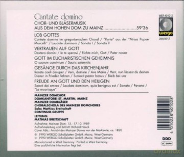 Chor und Bläsermusik aus dem Hohen Dom zu Mainz: Cantate Domino [CD]
