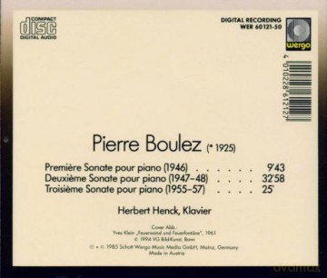 Herbert Henck: Drei Klaviersonaten [CD]